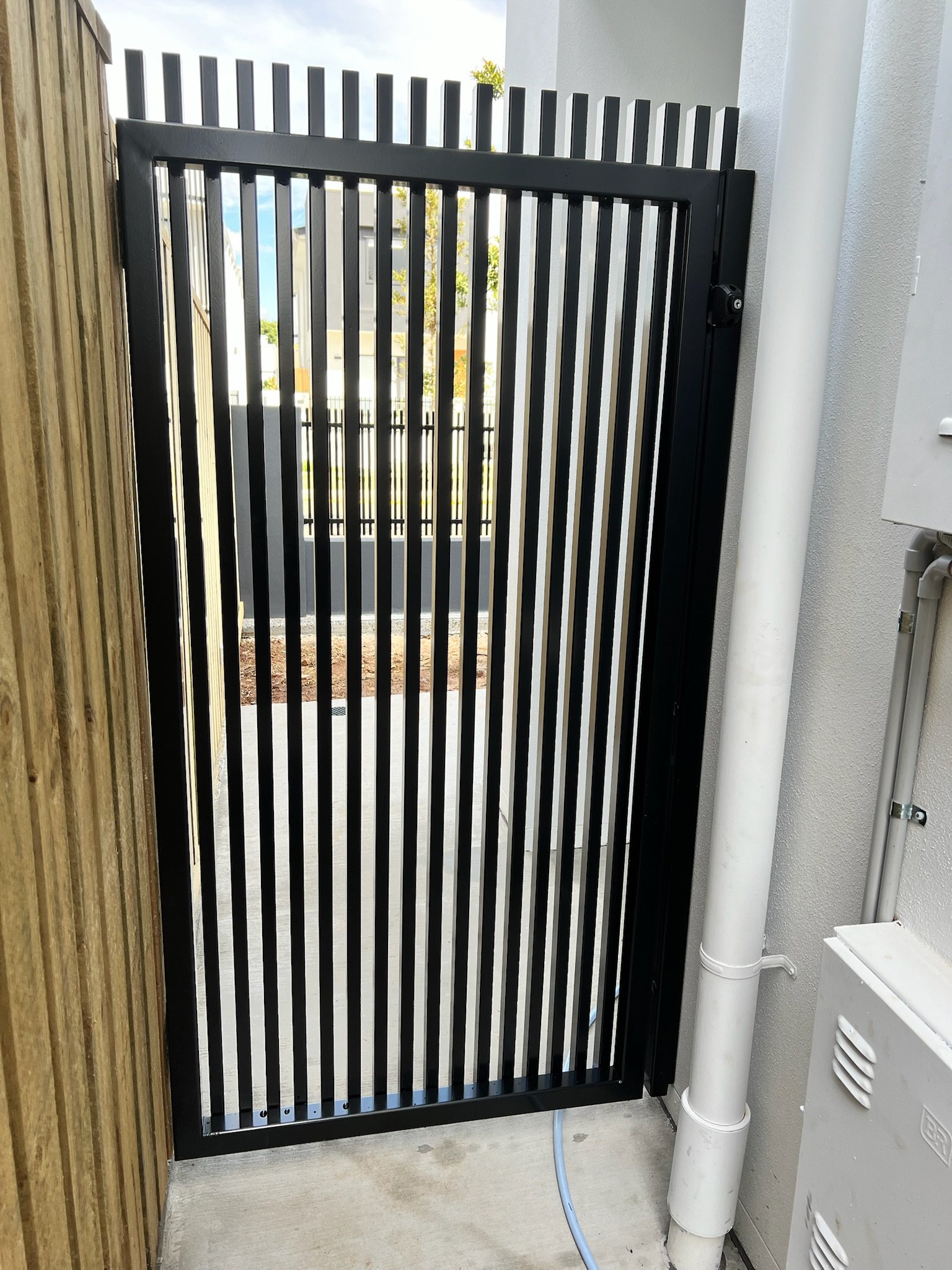 Powder Coated Pedestrian Security Gate - Gate Boss Brisbane