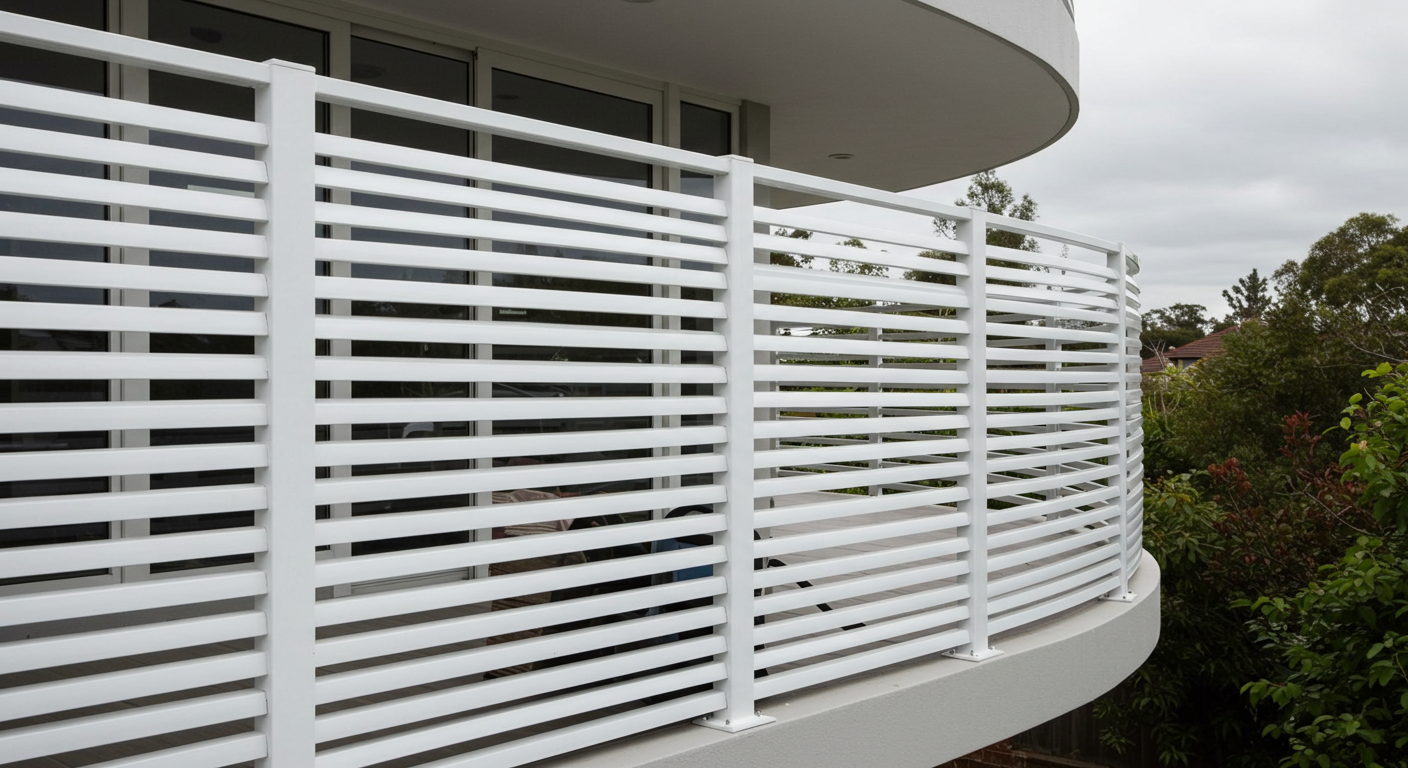 Curved Custom Aluminium Balustrades - GateBoss.com.au